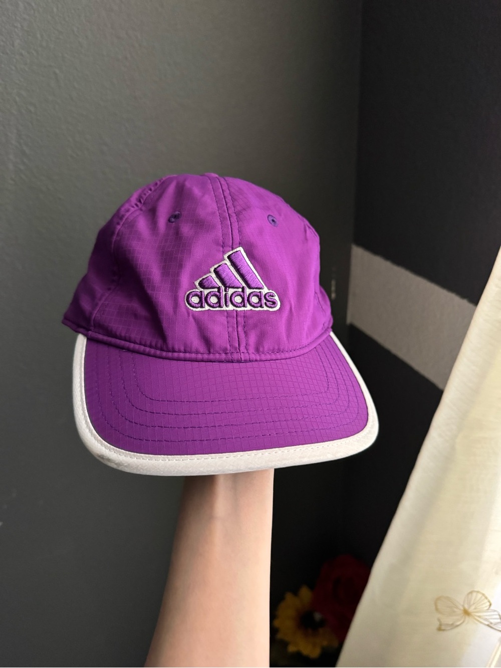 adidas Purple Cap with White Edge